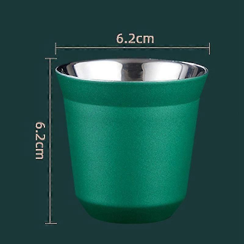 80ml Double Wall Rustfritt stål Espresso Cup Isolasjon For Pixie Coffee Cup Capsule Shape Coffee