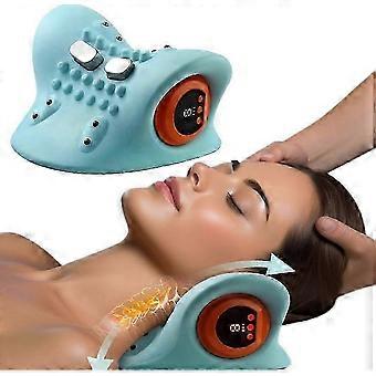 EMS Warmtetherapie Schouder en Nekmassageapparaat voor Mannen Vrouwen - Cervicale Wervelkolom Relief Tractie, Elektrische Hugterra Massager Voor Huisauto
