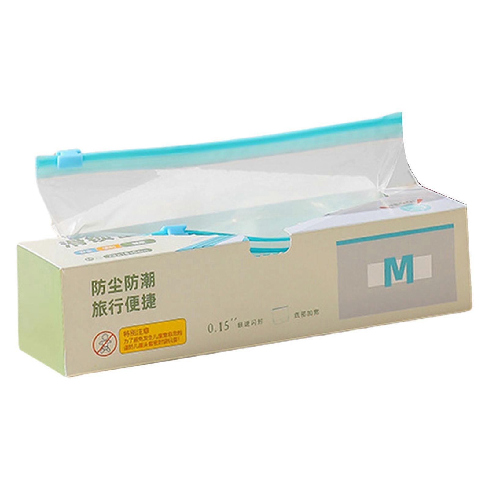 Pack of 20 Clear Plastic Storage Bags With Wide Bottom and Leakproof Seal Accessory for Efficient Food Storage Medium size