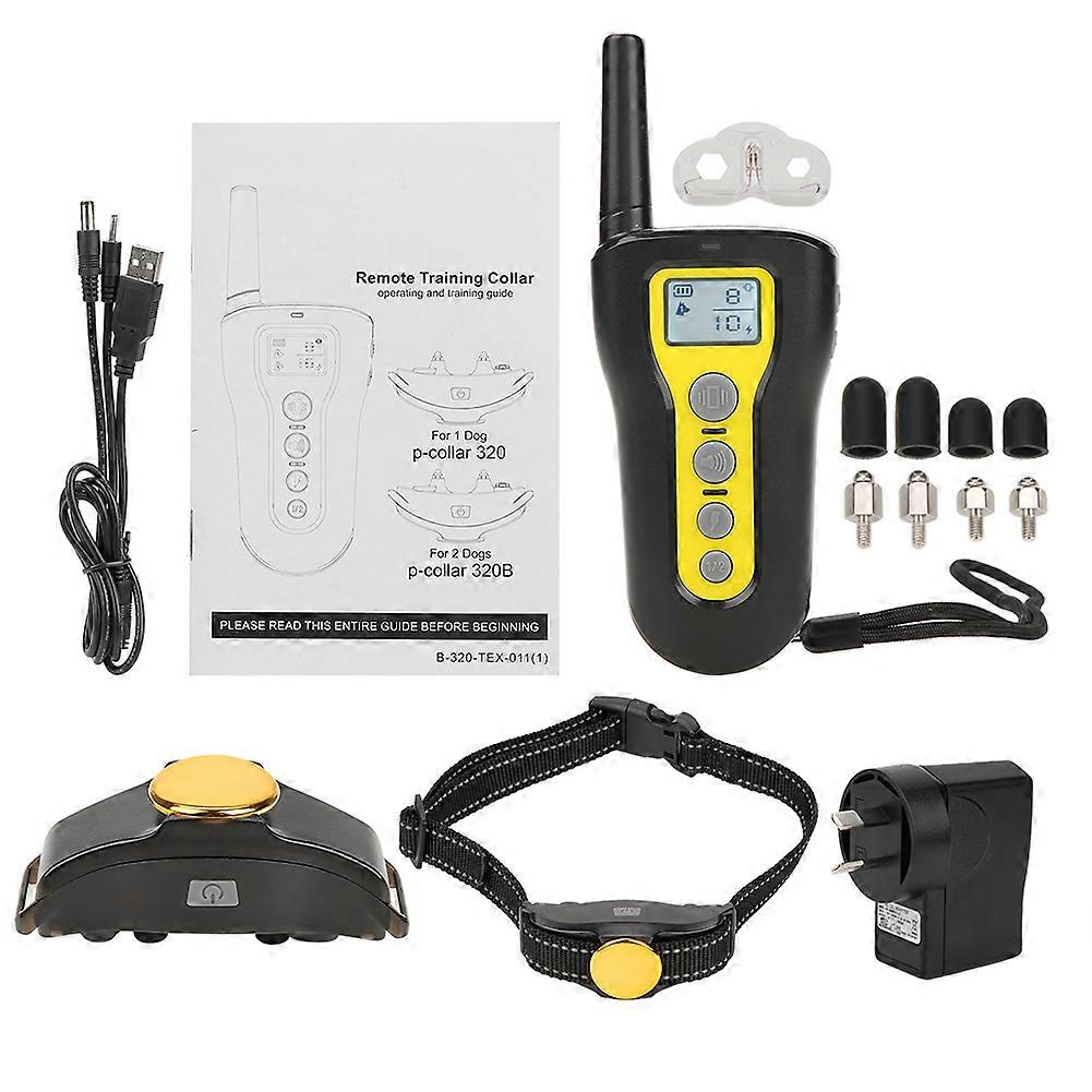 Rechargeable Electric Pet Dog Training Collar 110V-240V AU Plug Waterproof Adjustable Range with Remote Control