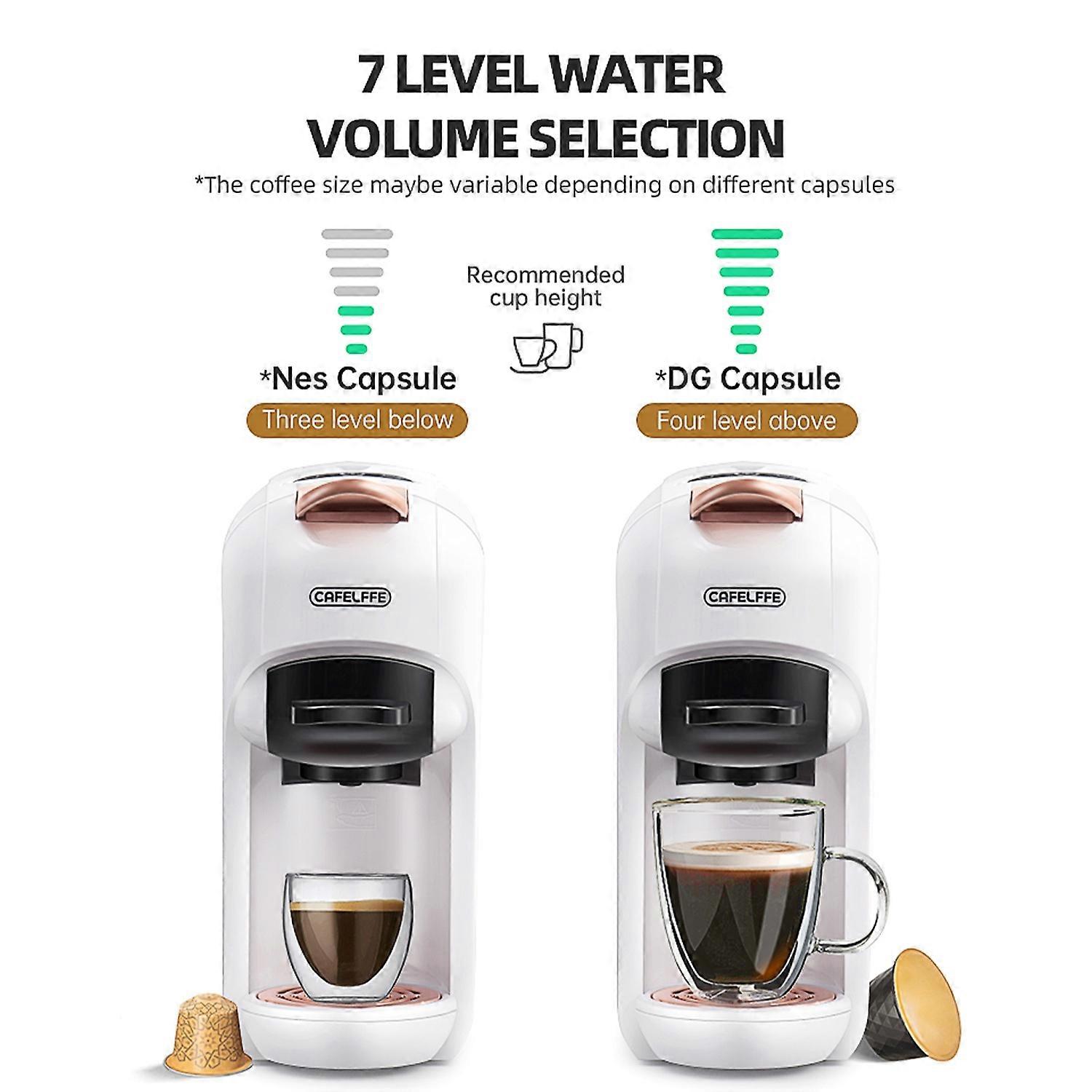 CAFELFFE 5 in 1 Electric Coffee Machine 92℃ 19Bar Mini Cold and Heating Brew 7 Levels of Water Volum