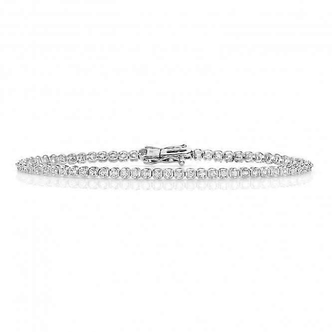 Diamond Jewellery 9ct White Gold Diamond Bracelet BD027W