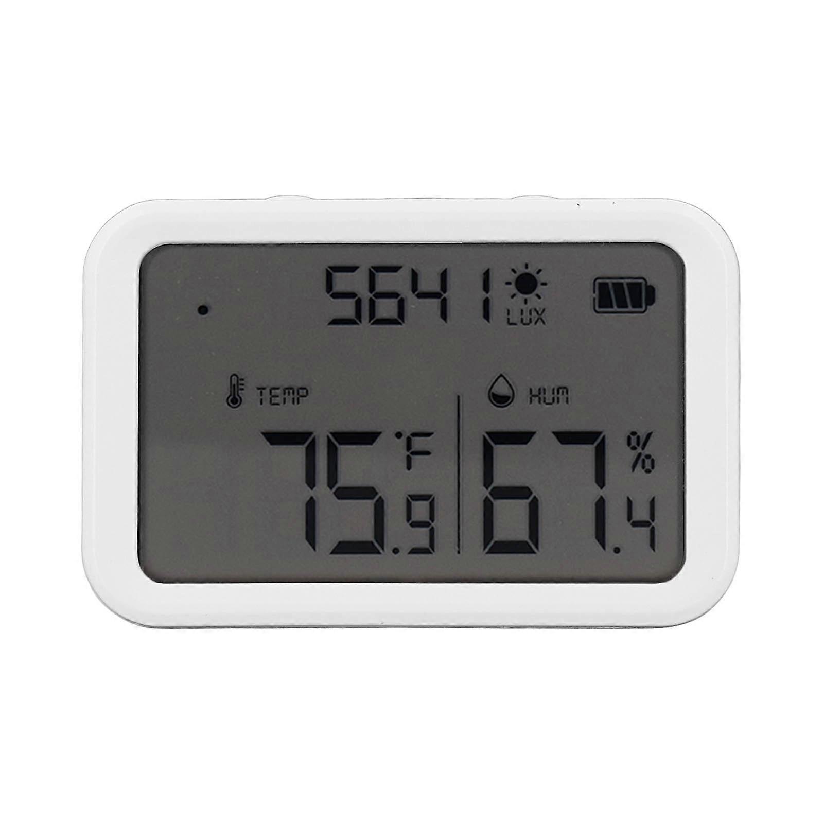 WiFi Smart Thermometer Hygrometer Indoor Wireless Temperature Humidity Sensor with Light Strength Detection