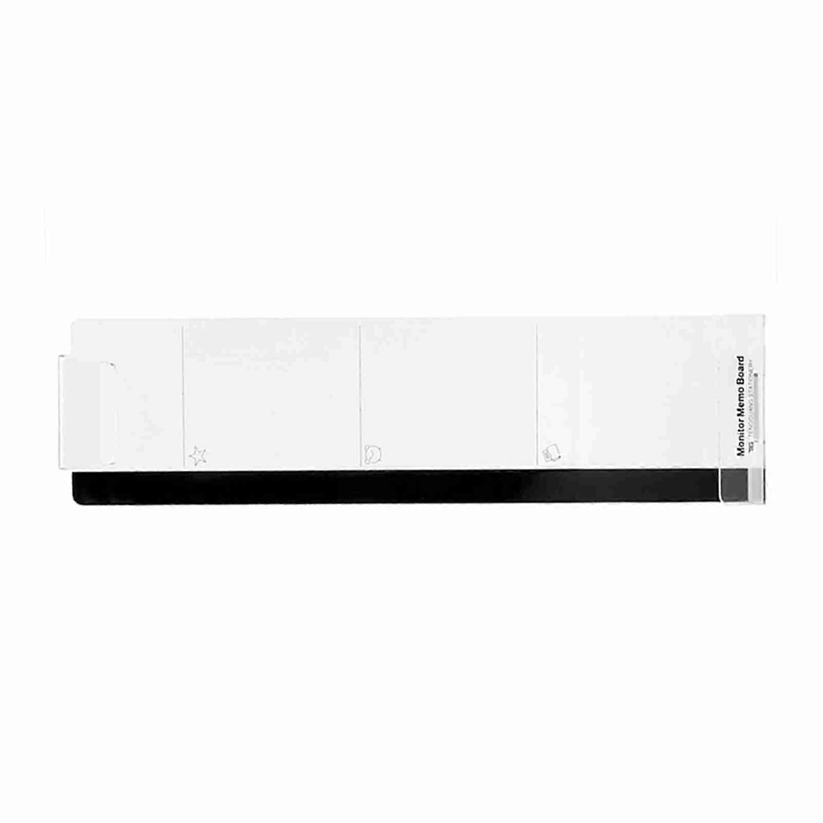 Acrylic Monitor Memo Board 30x8cm Transparent Message Holder