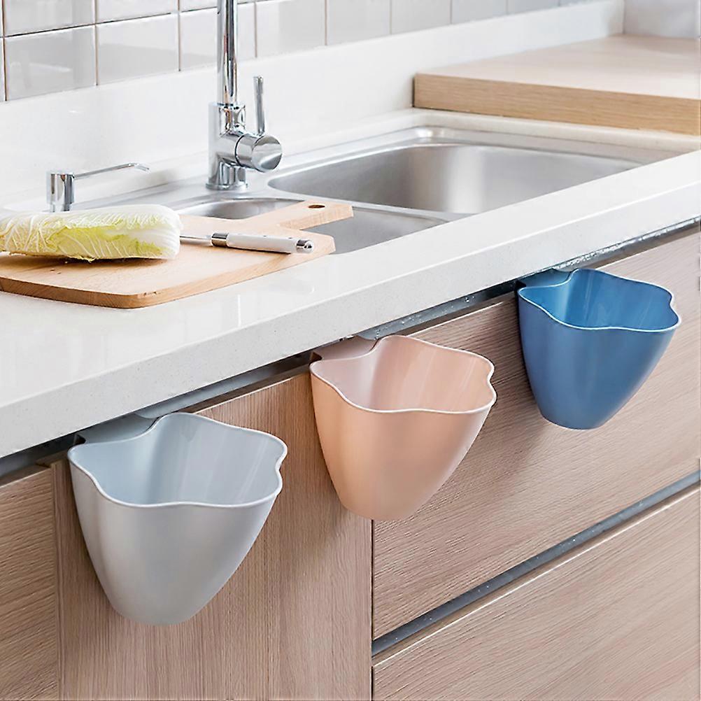 Kitchen Mini Cabinet Door Hanging Basket Trash Bin Garbage Container Hanger for Bathroom Kitchen