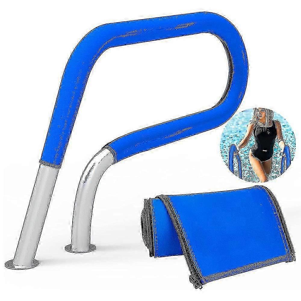 4/6/8/10ft Zipper Pool Handrail Cover, Zipper Swimming Pool Hand Rail Cover Blue Grip For Pool Handrails Pool Rail Covers Pool Railing Cover - RiRi