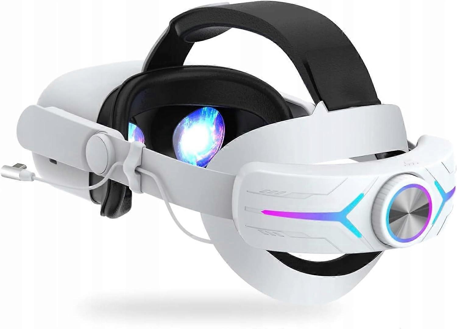 Sangle de tête RVB Batterie intégrée 8000mah Accessoires VR pour Meta Quest 2