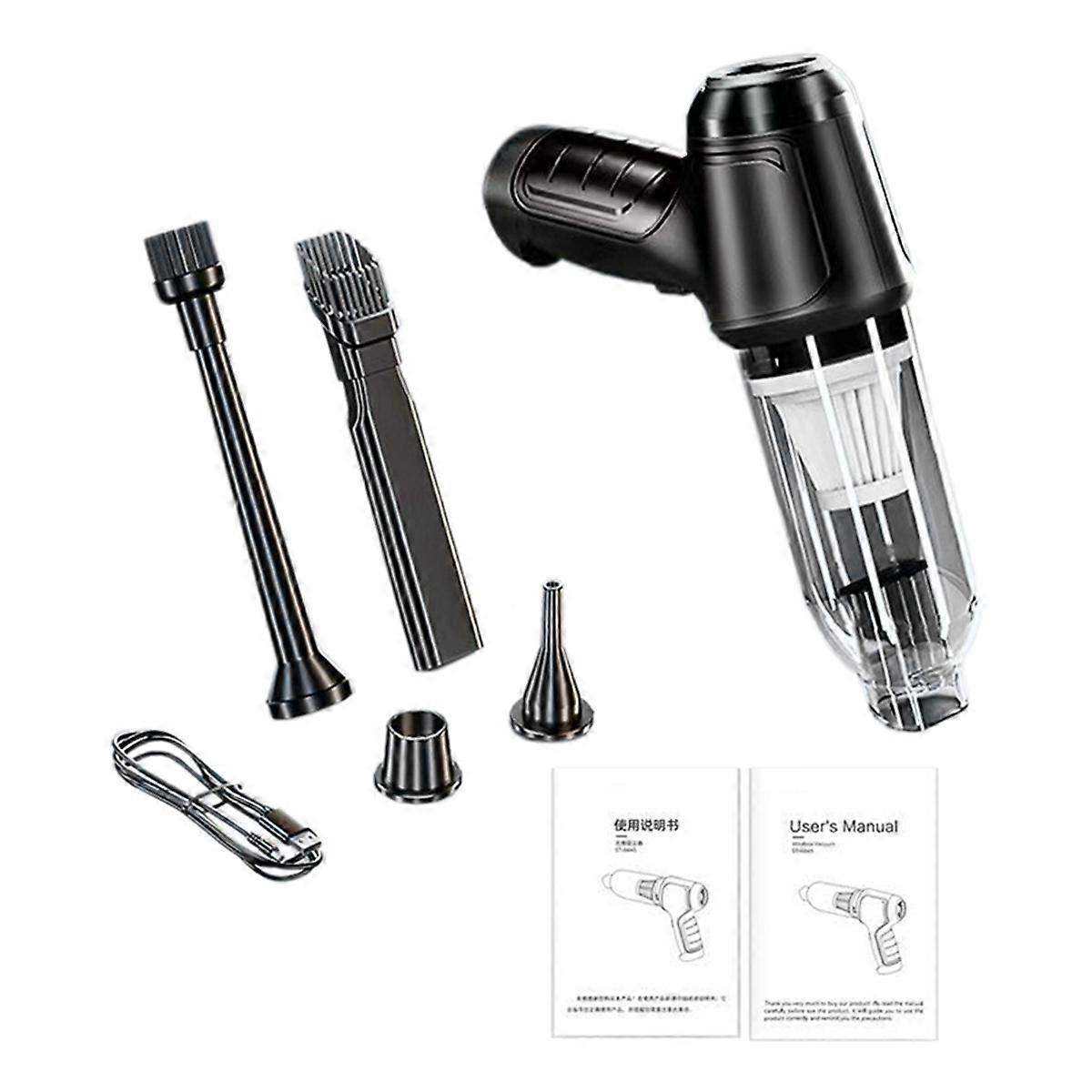 New Wireless Handheld Car Mini Vacuum Cleaner (Black)