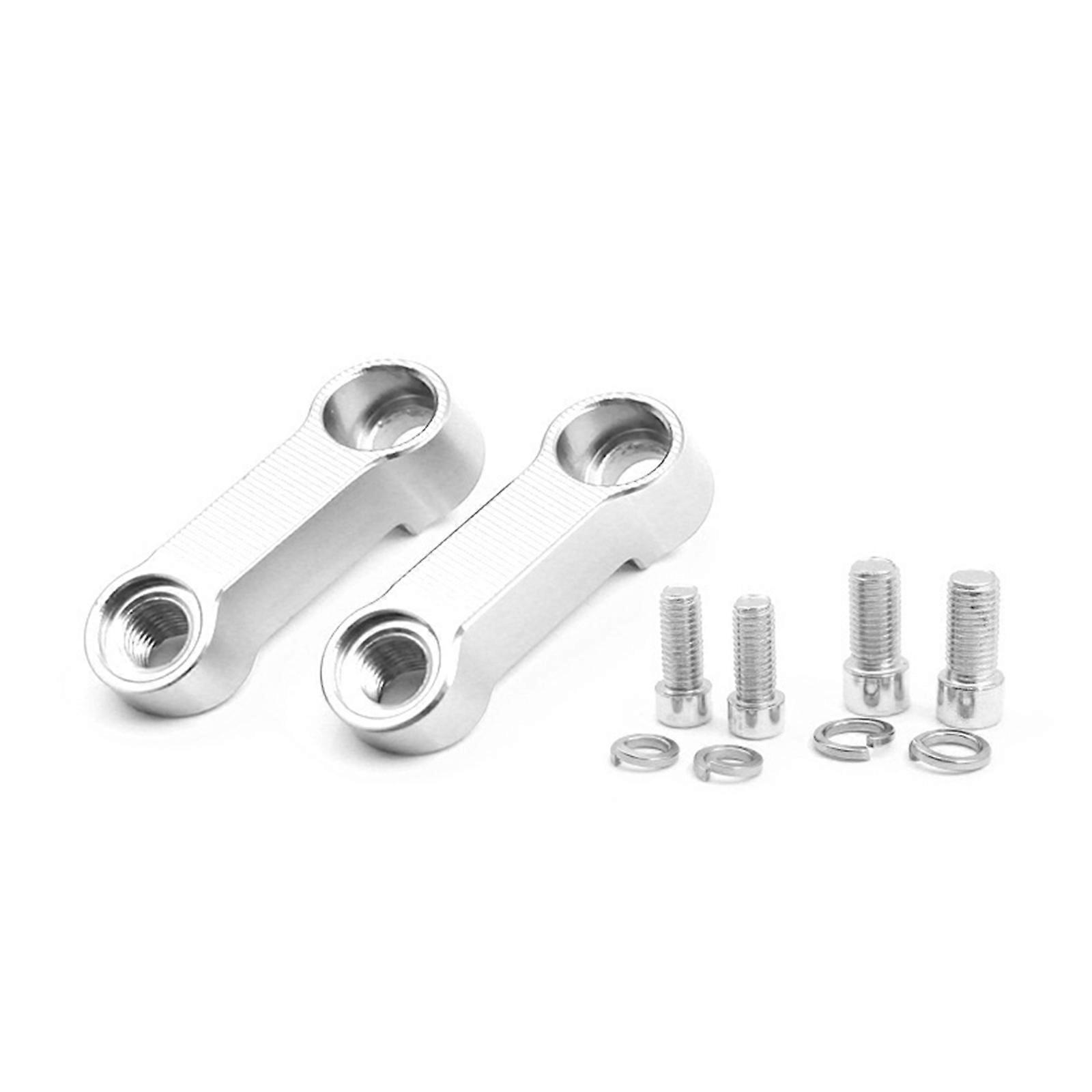 Motorcycle Rearview Mirrors Extension Riser Extend Adapter Mirror Extender Adapters Riser Supplies 8/10mm  Silver