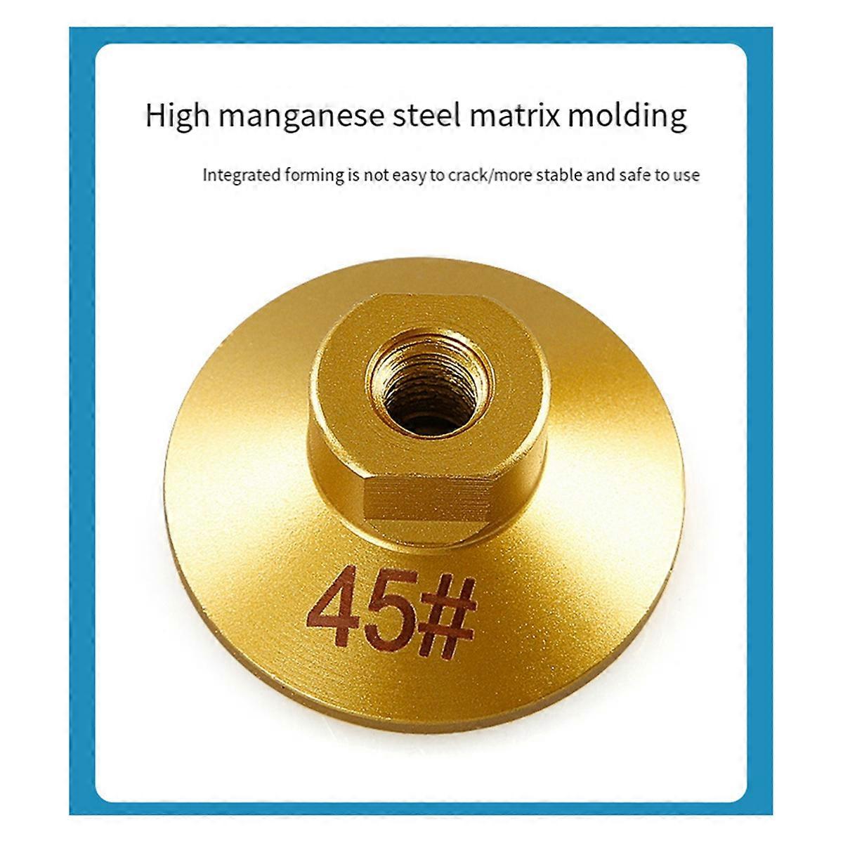 2PCS 100 M10 Brazed Flat Grinding Head Abrasive Polishing Stone Grind