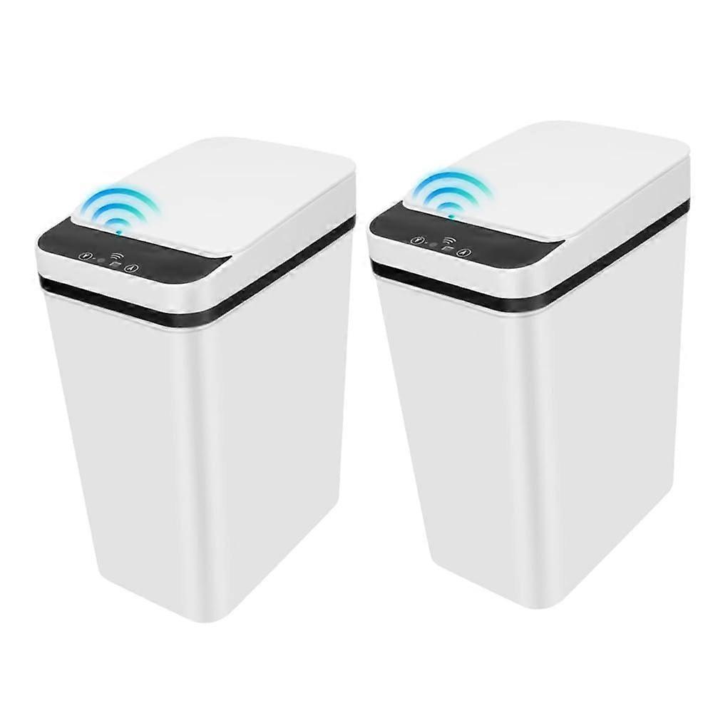 2 Pack Smart Touchless Automatic Motion Sensor Trash Can for Kitchen 2.4 Gallon