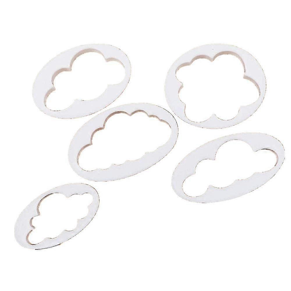 5 Pcs Cloud Fondant Cutter Plastic Cake Cookie Cutter Mold