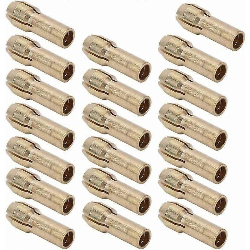 20pcs Precision Brass Drill Chuck, 0.5-3.2mm, Fits Rotary Tools