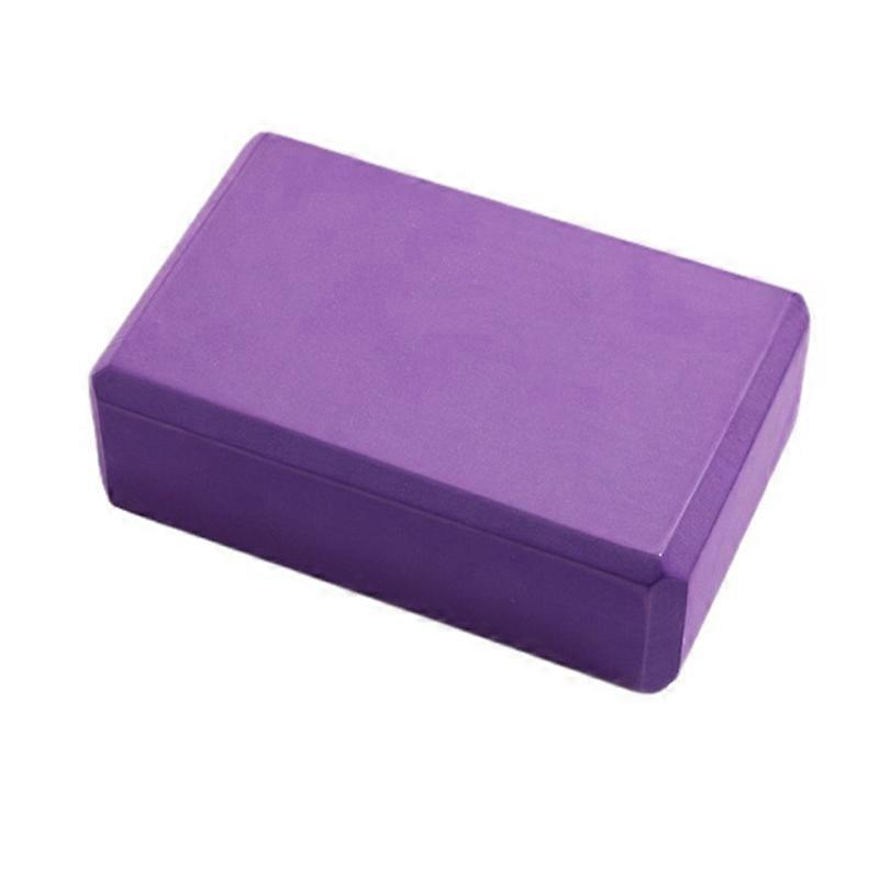 HUGGER MUGGER 3 INÇ FOAM YOGA BLOCK - inclined edges for comfort, dense but light eva foam, reliable support, narrow profile purple
