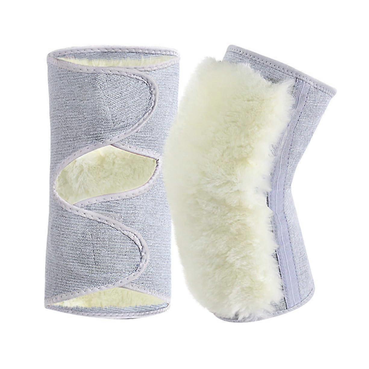Cashmere Kneecap Knee Warmers - 4 Pairs Comfortable Leg Warmers with Thick Lining for Cold Weather, Size and Color Options Available