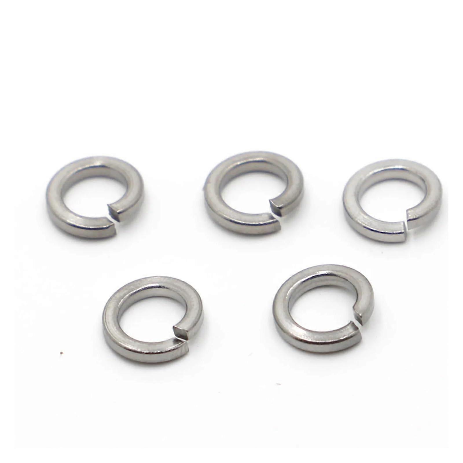 Hardware Fittings M1.6-M24 Stainless Steel GB93 A2 304 Spring Split Lock Washers Elastic Gasket Seal Washers 100Pcs M3