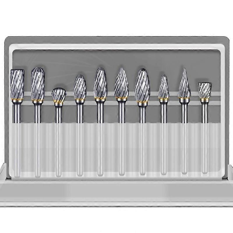 10pc carbide rotary file 3*6 double grain tungsten steel grinding head