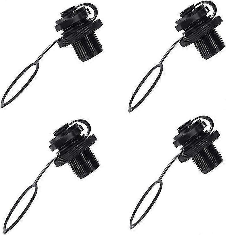 4 Pcs Boston Inflatable Valve Replacement Universal Spiral Boat Air Valve for One-way Inflation Rubber Dinghy Kayak Raft Pool Boat Airbeds
