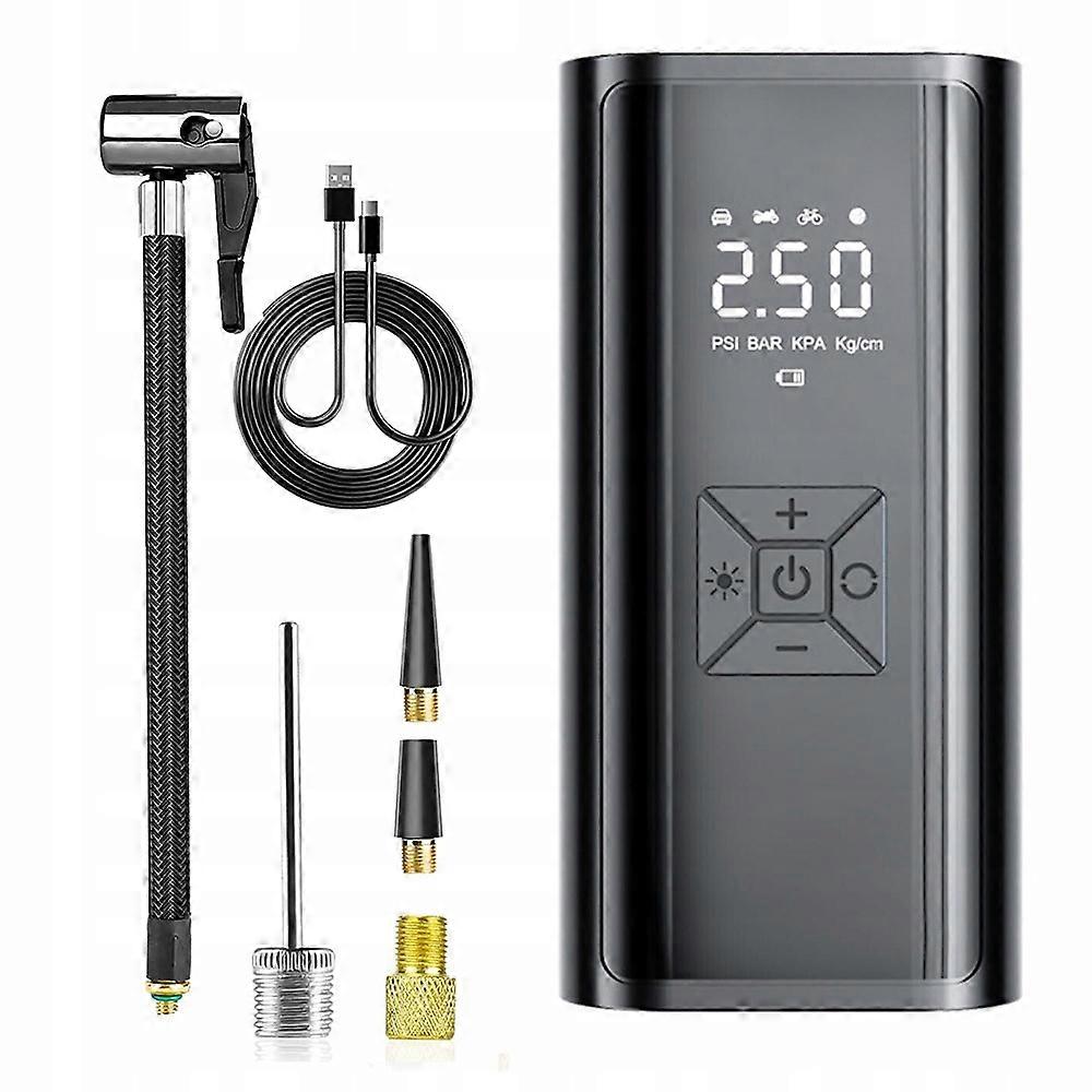 Portable Compressor Battery Motorcycle Bicycle Pump 6000mah