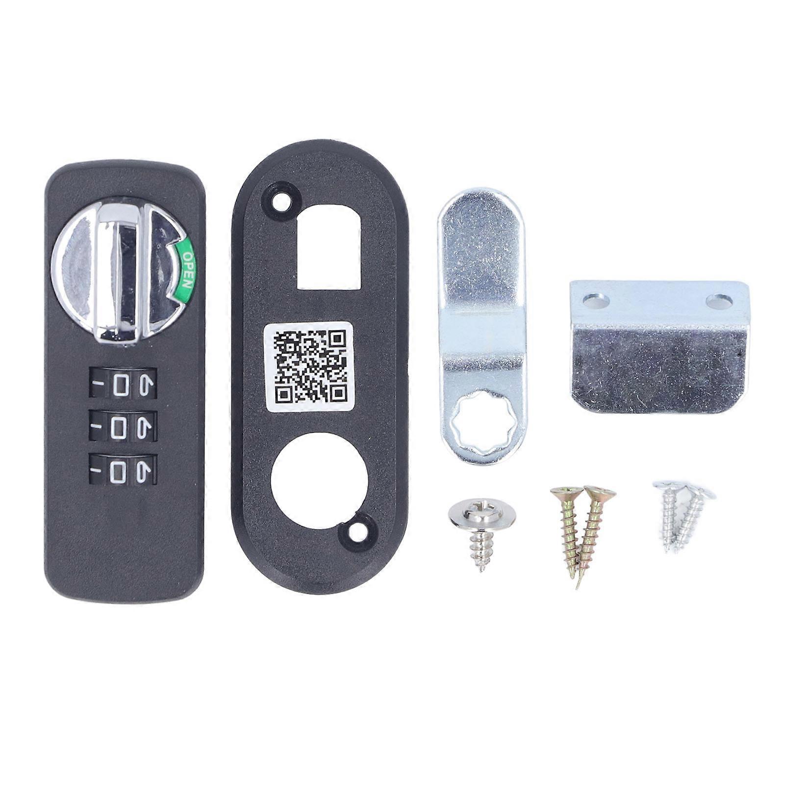 Mechanical 3 Code Digital Cabinet High Security Password Entry Lock for Drawers Wardrobes File Cabinets