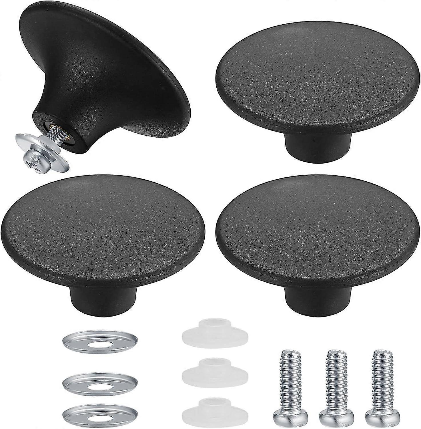 Black 4 Pieces Pot Lid Knobs, Pot Lid Knobs, Heavy Duty Stainless Steel Universal Kitchen Pan Handle