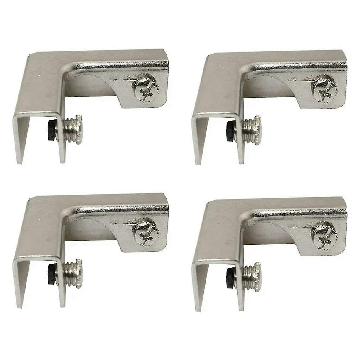 4Pcs L Type Glass Fixing Clip 2 Way Glass Connectors