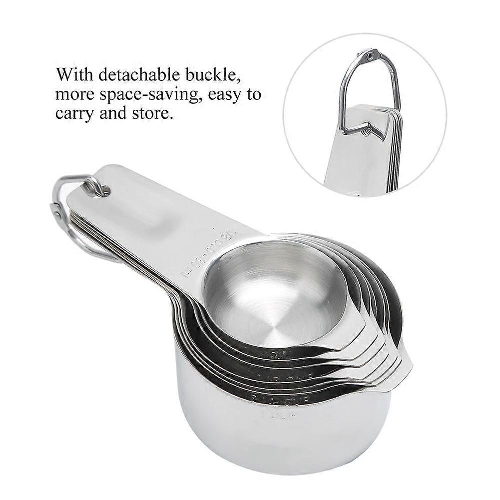 7Pcs Stainless Steel Measuring Cups Set 30-240ML Kitchen Baking