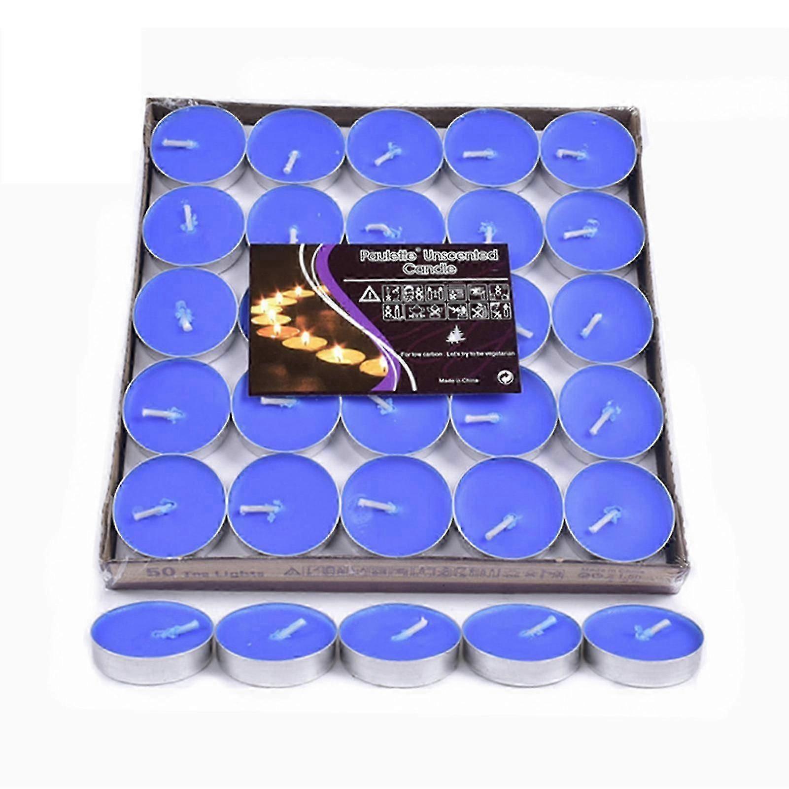 50pcs Smokeless Tea Candles Pleasant Fragrance Candle For Picnic Outdoor Supplies
