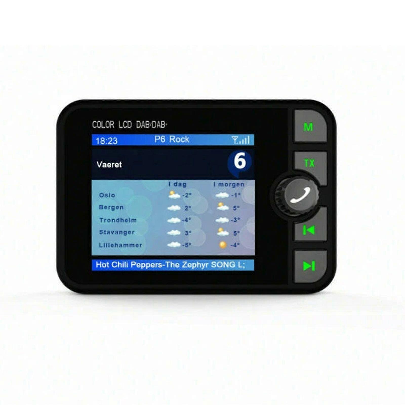 DAB DAB+ Digital Radio Adapter 2.4" In Car LCD FM Transmitter Magnetic USB MP3