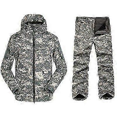 Conjunto de camuflagem Softshell tático Newtad para homens Corta-vento do Exército à prova d'água para caça e jaqueta militar de camuflagem