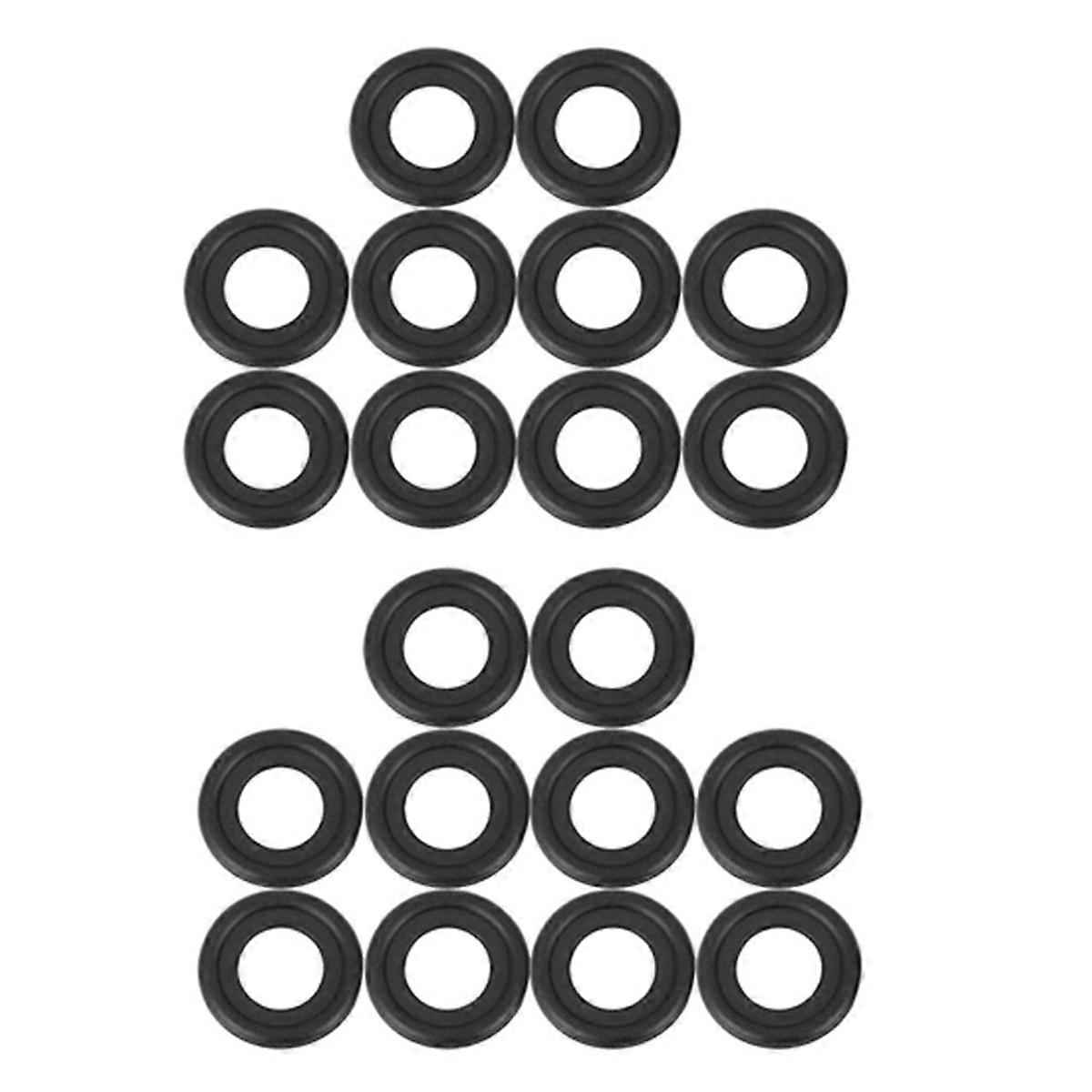 20Pcs Black Rubber Oil Drain Plug Gaskets Washer Replacement for 
