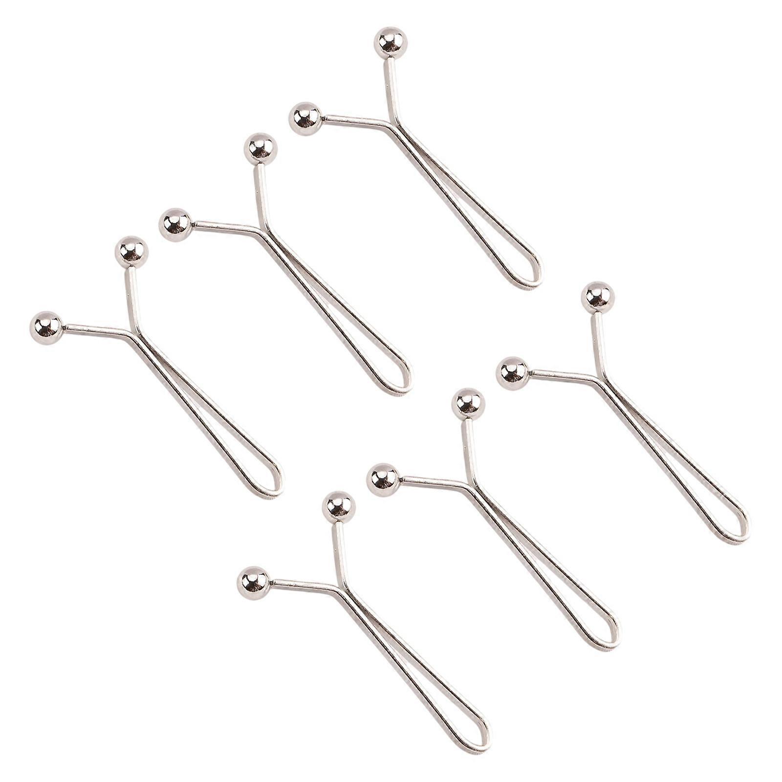 Hijab Pins Set of 6 Safety Clips for Women's Scarf and Headscarf Jewelry for Scarf and Headscarf Accessories  silver