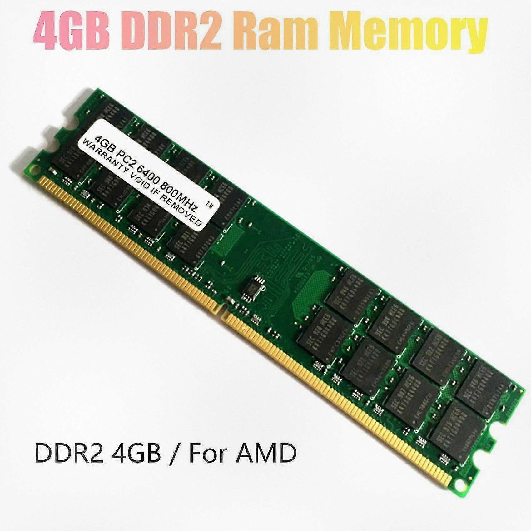 4GB DDR2 RAM Memory 800MHz 1.8V PC2 6400 DIMM 240 Pins Compatible with Certain Brand AMD Motherboards