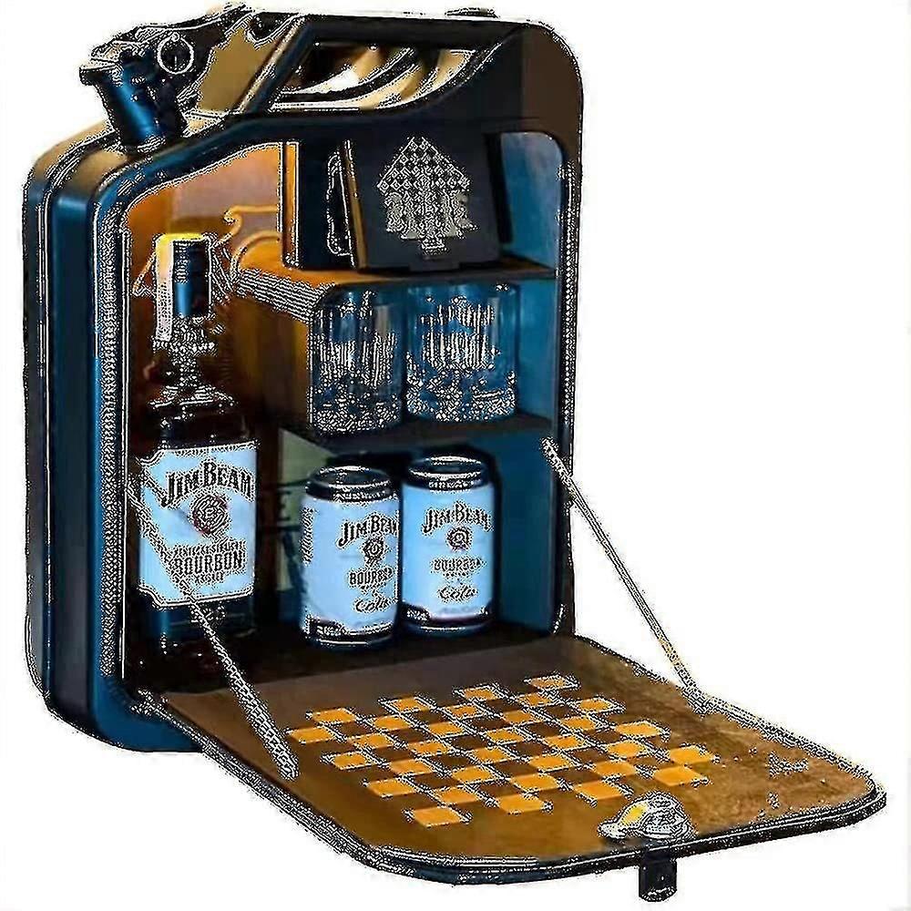 Mobile Bar Canister Cabinet Mini Bar Whisky Wine Can Organizer Mini Bar pour mari le jour de la fête des pères