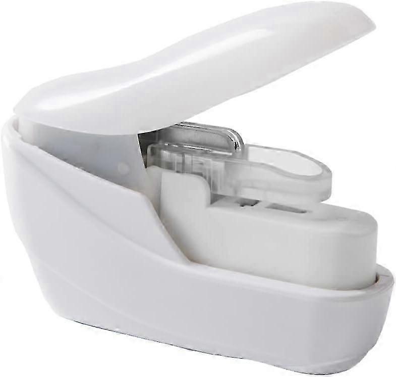 White Stapleless Stapler, Press Staple Free Stapler Stapleless Stapler Labor Saving Needleless Stapler Hand held Stapler   -Yx