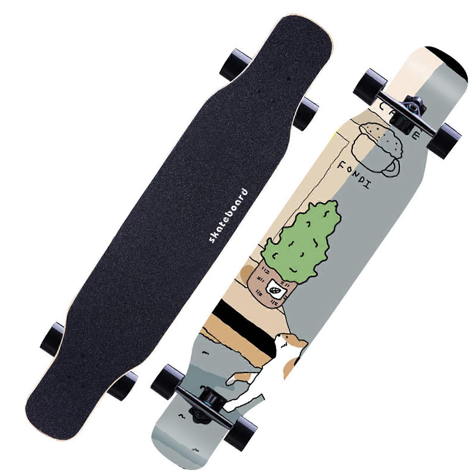 Longboard Skateboard Cruiser Complete Board Maple Longboard and 118 cm × 24 cm K