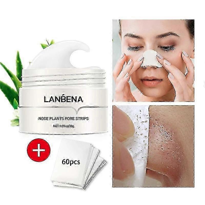 Masque nasal anti-points noirs nettoyant en profondeur avec 60 feuilles, conçu pour éliminer efficacement l’acné et réduire les pores dans la routine de soins de la peau