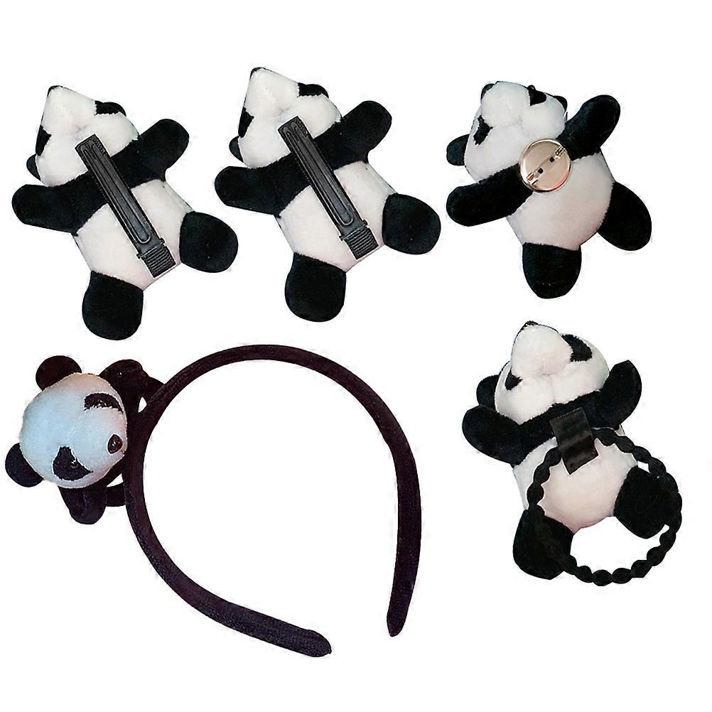 Kid-Suitable Hairpin, Panda-Shaped Brooch, Highlights Playful Style