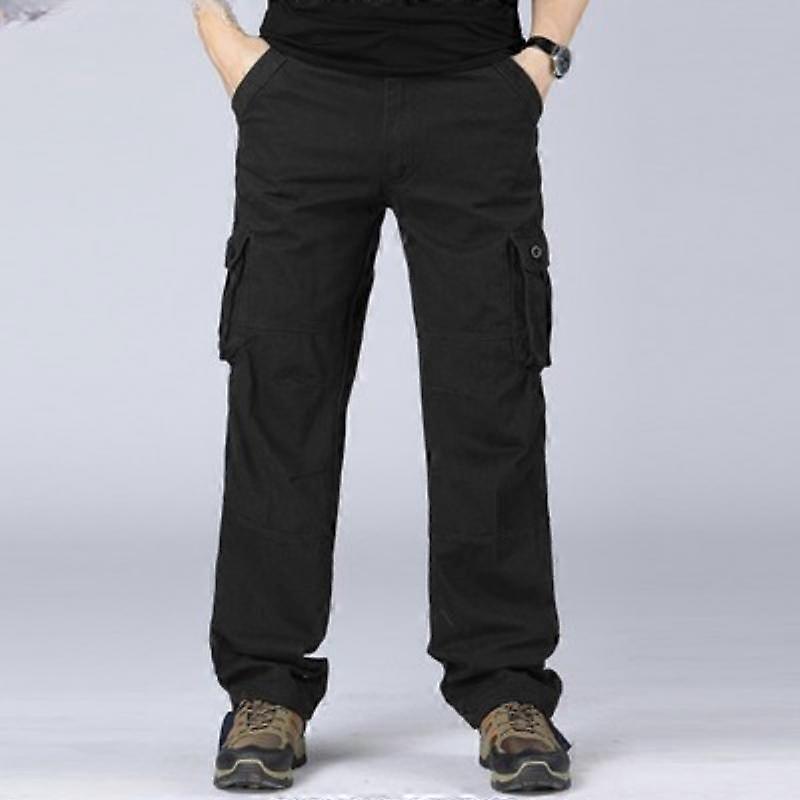 Herren Frühling & Herbst Baumwolle Casual Workwear Hosen Hosen mit mehreren Taschen Outdoor-Sporthosen