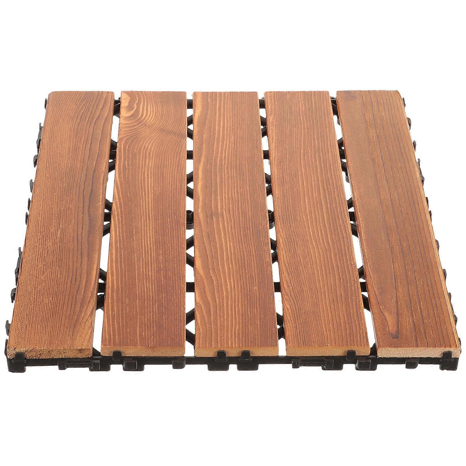 Wood Deck Tiles with Open Design for Enhanced Water Drainage and Durability