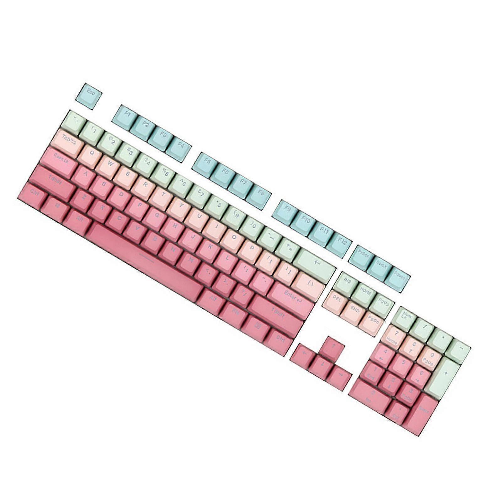 Decorative PBT 104 Keys Backlight Cover for 64 68 72 104 Mechanical Keyboard