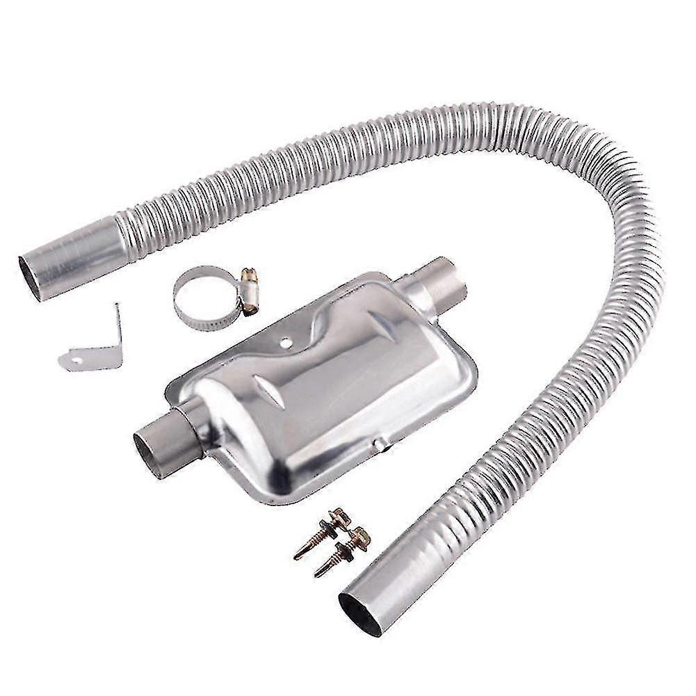 Adjustable Generator Exhaust Muffler Silencer Kit with Flexible Pipes for Parking Air Heater
