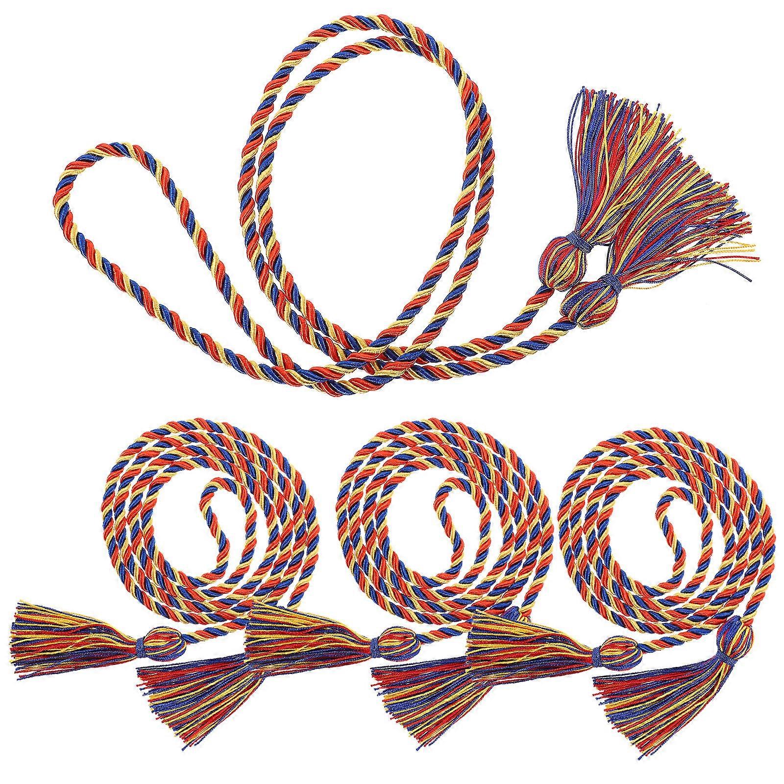 Honor Cord with Tassel 4Pcs Multi Polyester Stylish Decoration Graduation Decoration Accessory