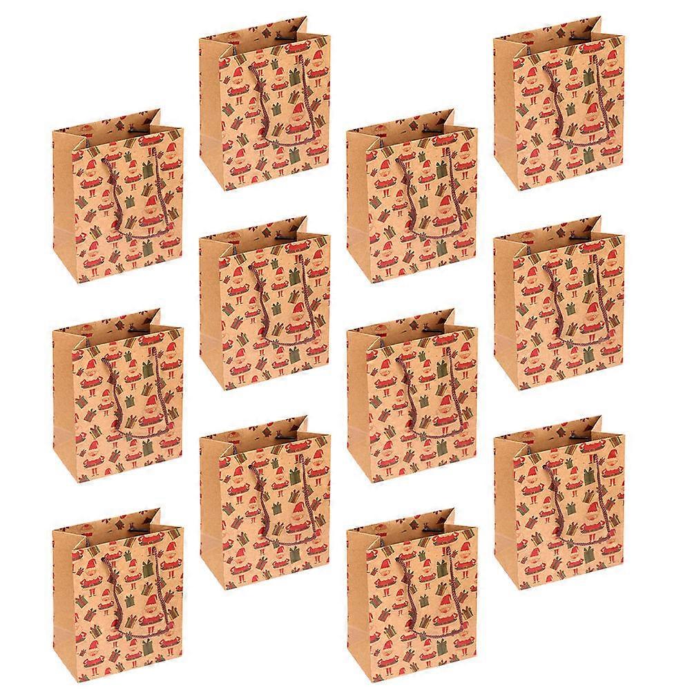 present Wrapping Christmas present Bags Sacks Kraft Paper Assorted Color Rectangular 12Pcs