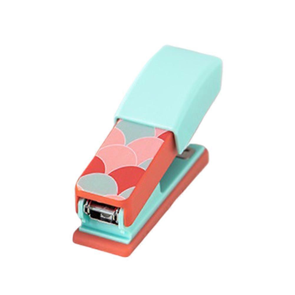 Portable Mini Stapler Compact Stationery Item Everyday Use Home Office Light Green 10.3x5.5x2.8cm 1Pcs