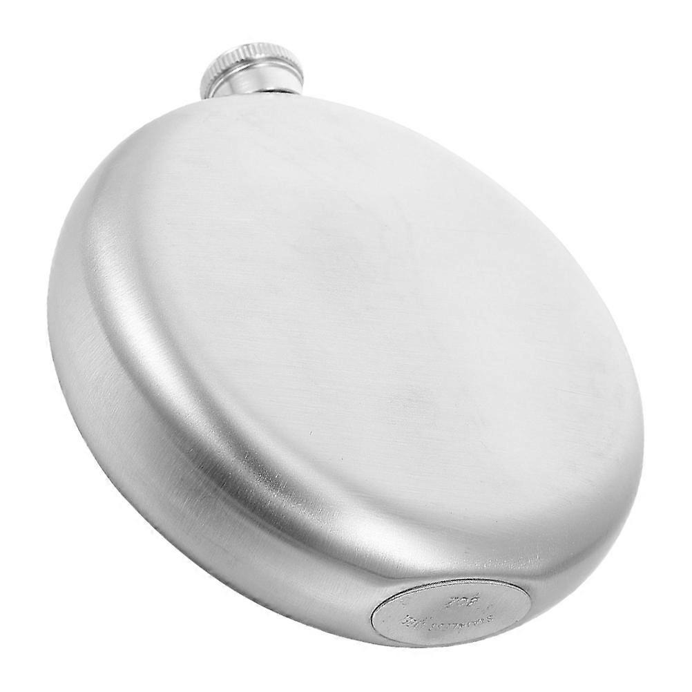 Round Flask Portable Metal Flask for Men Easy to for Camping Wedding Party 5 Oz 1Set