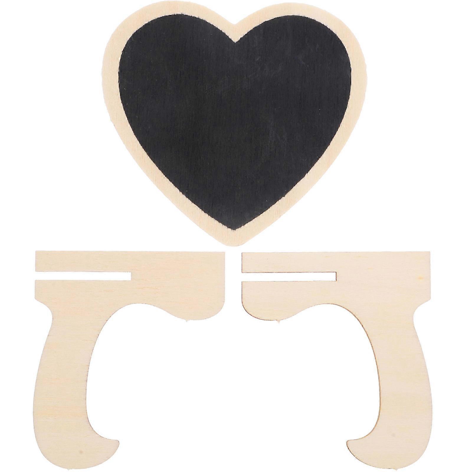 Wooden Chalkboard Sign Table Top Message Board Elegant Displaying Writing Home Office Use 1Set
