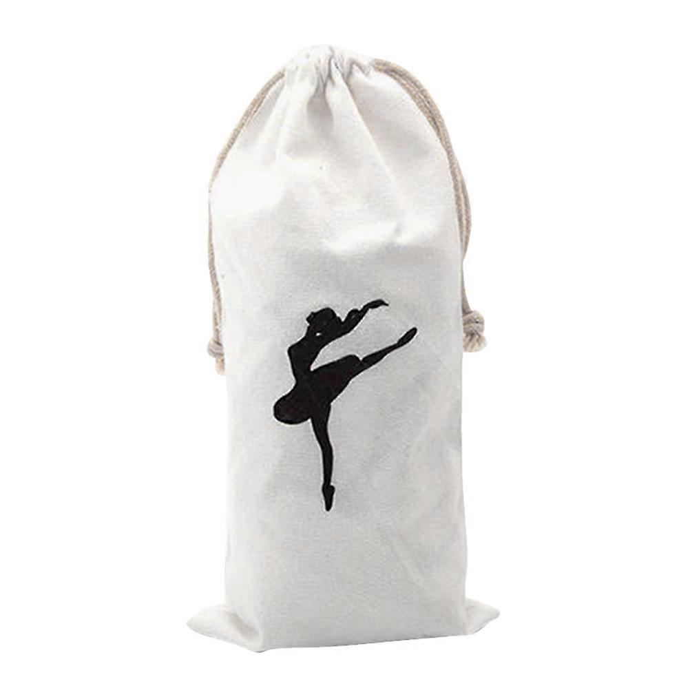 Dance Pouch Bag Rectangular Shape Canvas Drawstring Closure For Outdoor Activities Girls Storage 1Set