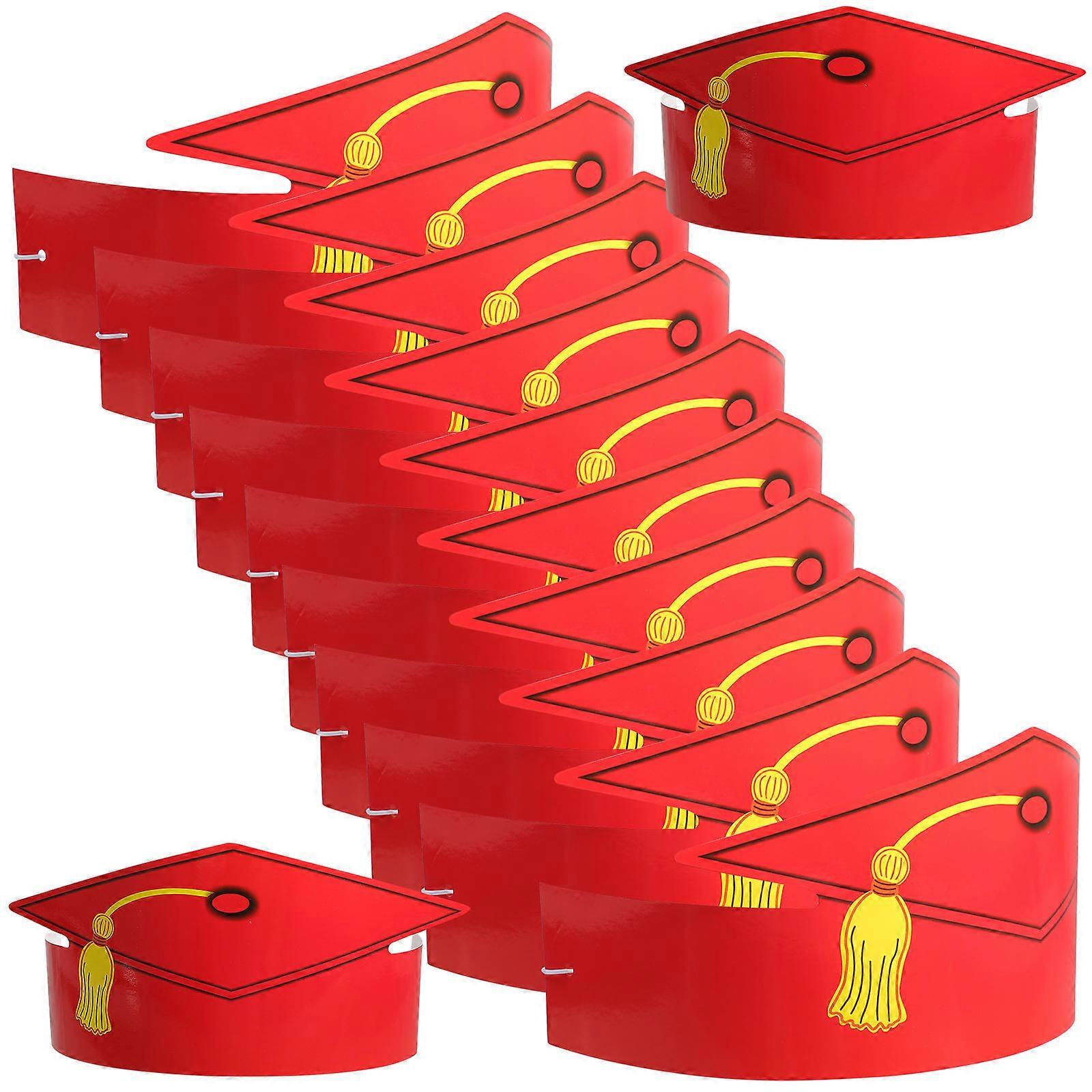 Adjustable Graduation Hats for Classroom Rewards Students 35x10cm 12Pcs