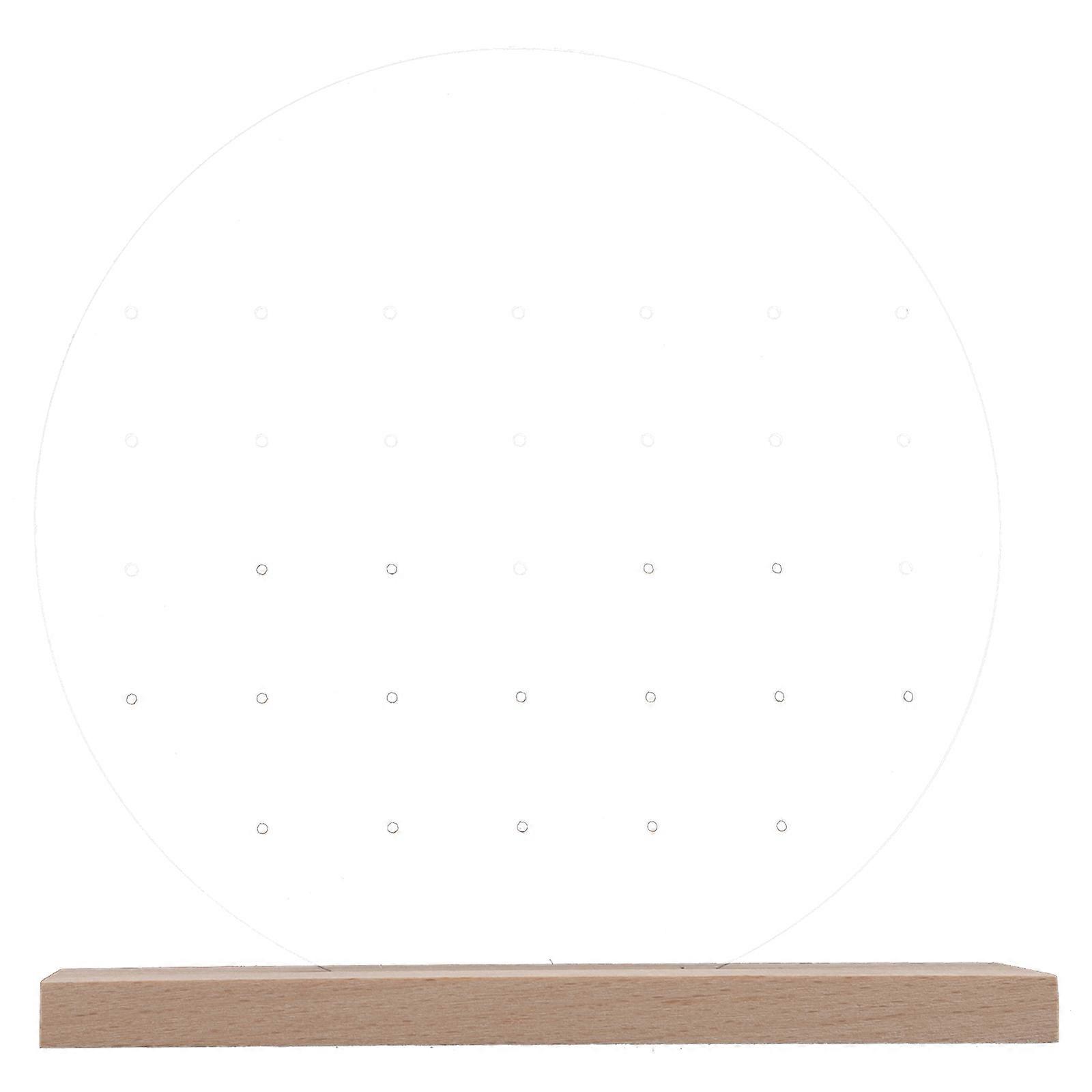 Tabletop Display Rack Jewelry Display Stand Acrylic And Wood Round Design For Jewelry Stand 15x4 8cm 1 Set